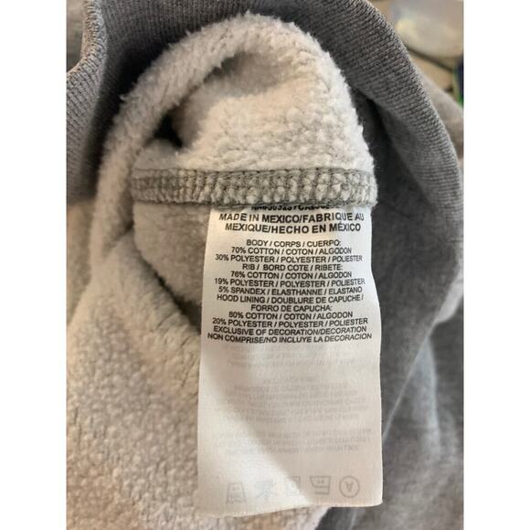 Nike Women's Pullover Graphic Hoodie Drawstring Long Sleeve Gray Size XL - Picture 4 of 5